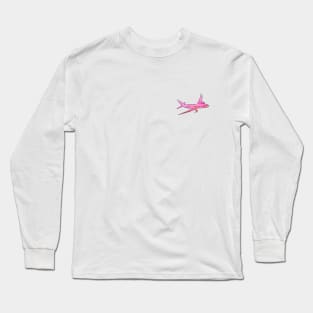 Pink airplane Long Sleeve T-Shirt